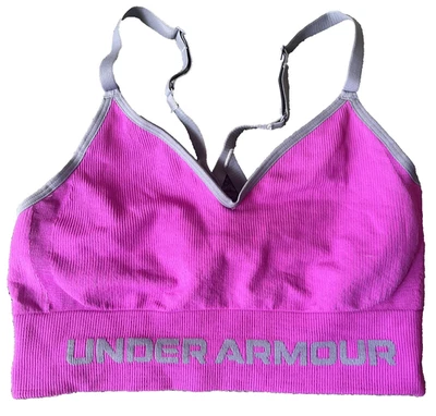 Under Armour Sports Bra Women's Medium purple Gym Yoga Running Compression - Image 1 of 4