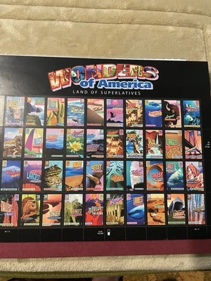 Wonders of America Land of Superlatives 39 Cent Stamp Sheet of 50 - Image 1 of 4