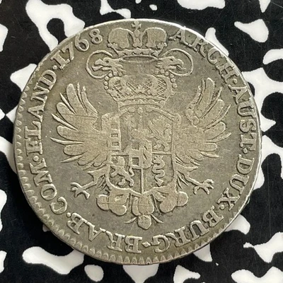 1768 Austrian Netherlands 1/2 Kronenthaler Lot#JM0169 Silver! - Image 1 of 2