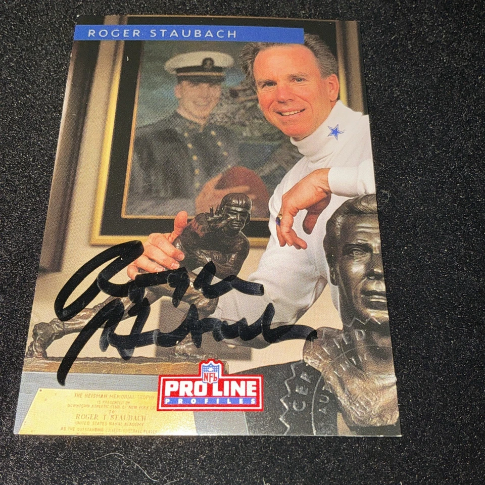 ROGER STAUBACH 1992 NFL PRO LINE PROFILES AUTOGRAPH CERTIFIED AUTO #1 - Image 1 of 2
