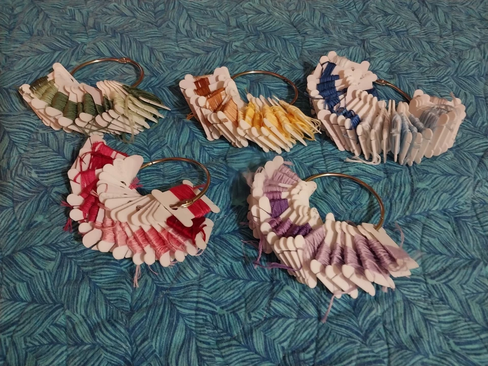 Embroidery Floss Lot of 95 Shades of Blue, Red, Yellow, Green, Purple Used - Image 1 of 1