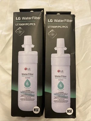 Set Of 2 NEW SEALED LG LT700P Replacement Water Filter Cartridge ADQ36006101 - Image 1 of 2