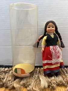 "Muñeca de recuerdo vintage de Italia de 6"" de alto con tubo como se muestra" - Imagen 1 de 10