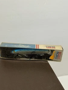 RARE Rebel J-303SW SALTWATER Jointed Minnow Blue Silver 5/8 5.5”  FISHING Lure - Picture 1 of 6