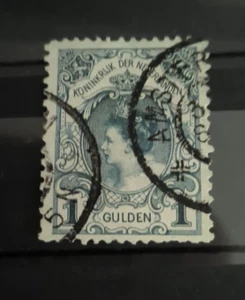 Países Bajos 1898 Kroningsgulden, Reina Guillermina Sc.83a usado - Imagen 1 de 4