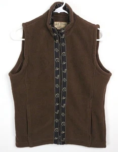 Bit & Bridle Weste Jacke braun Pferd Cowboystiefel Hut Seil Bilder Damen klein - Bild 1 von 11