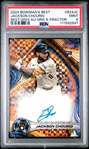 Bowman's Best of 2024 automático Jackson Chourio Orange X-fractor 2024/25 PSA 9 2697 - Imagen 1 de 2