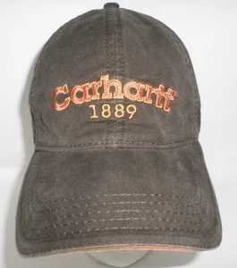 Cappello Carhartt 1889 marrone ricamato cinturino regolabile 100% cotone - Foto 1 di 6