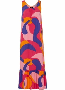 Sommerkleid Gr 44 Dunkelpink Blauviolett Bunt Damen Maxikleid Viskose-Kleid Neu* - Bild 1 von 1