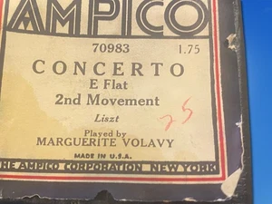 Ampico Pianorolle 70983 LISZT Concerto E-Flat 2nd Mvt Marguerite Volavy - Bild 1 von 4