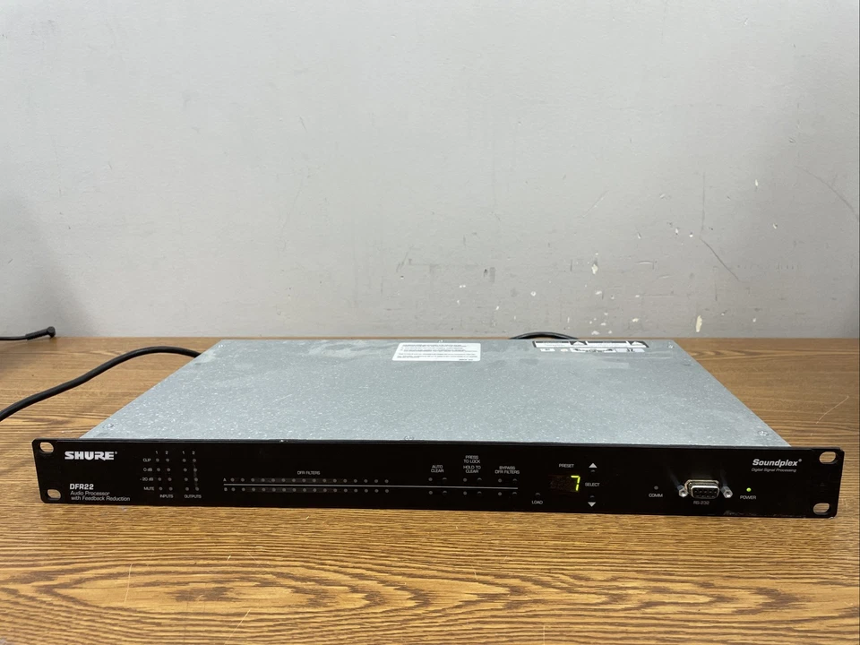 Shure DFR22 Feedback Suppression Processor, Power Tested - Image 1 of 3