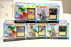 Magic The Gathering Final Fantasy Edizione da Collezione Mazzi Commander SET BUNDLE - Foto 1 di 18