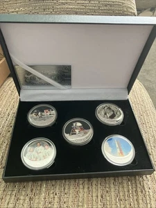 1969 Apollo 11 Moon Landing 50th Anniversary Silver Coins Neil Armstrong - Picture 1 of 9