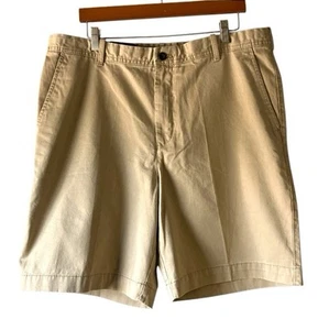 Izod Luxury Sport Shorts Mens 38 Chino Light Brown Tan Khaki Casual Golf NWT - Picture 1 of 9