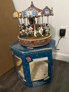 Mr. Christmas 1997 Disney Mickey Holiday Carousel 30 Songs, In Box Tested Works - Picture 1 of 13