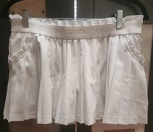 Gonna tennis Head donna M bianca plissettata skort tennis golf pickleball tasca - Foto 1 di 8