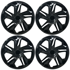 NEW Hubcap Set for Honda Civic 2019-2021, Premium Replica Gloss Black 16" 55103 - Picture 1 of 5