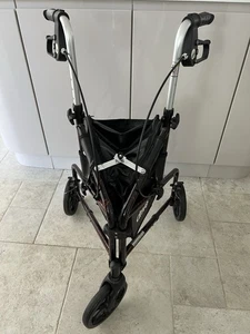 Drive Lightweight Walker Folding 3 Wheeled with Shopping Bag Burgundy - Picture 1 of 4