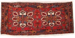 Tappeto orientale annodato a mano vintage Heriz stile floreale tappeto fattoria 1'6x3'6 piedi - Foto 1 di 9