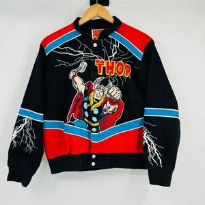 Marvel Comics Jacket Thor Print Long Sleeve Black Youth Boys Size 2XL - Picture 1 of 10