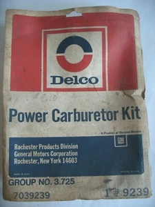 NEW NOS GM AC DELCO POWER CARBURETOR KIT #7039239 #9239 - Picture 1 of 7