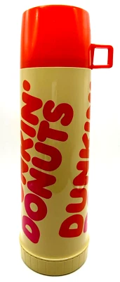 Vintage 80s 1980's Dunkin Donuts Thermos King Seeley Tall Travel Mug - Image 1 of 4