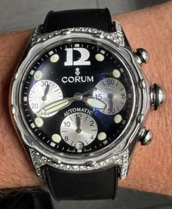 Corum Bubble Automatic Chronograph 45mm Stainless Steel Diamond Lugs Sapphire - Picture 1 of 23