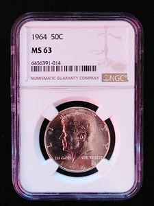1964 50C Kennedy MS63 - Picture 1 of 3