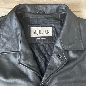 Winchester Wilsons Distressed BLK Leather Jacket Men’s 2X M.Julian - Picture 1 of 12