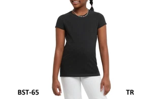 Hanes girls Jersey Cotton Tee (Pack of 2) Shirt, Ebony, Cotton, X-Small US - Picture 1 of 5