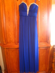 FAVOLOSO Beyond By Jovani abito da ballo lungo formale blu royal taglia 12 - Foto 1 di 9