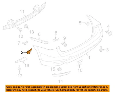 SUBARU OEM 08-23 Componentes de parachoques de ascenso - Clip de cubierta de parachoques 909140062 Foto 1 de 2