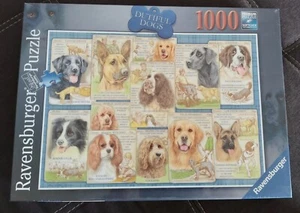 Ravensburger Premium Puzzle 1000 Teile Dutiful Dogs - Hundesteckbriefe - Bild 1 von 2