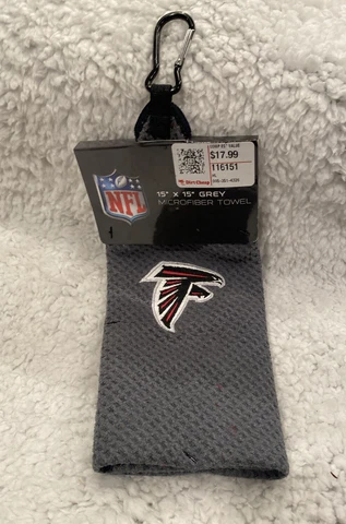 NFL Team Effort Microfiber Towel Bowling Golf Sports Atlanta Falcons Carabiner Cover