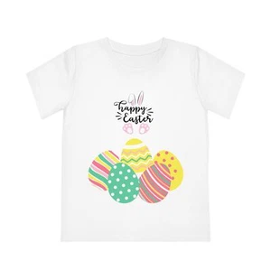 Cute Easter Tee, Holiday Apparel, Spring Festivity Wear,Easter Eggs T-Shirt - Picture 1 of 13