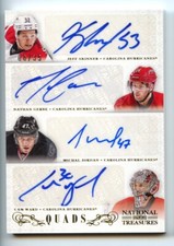 2013-14 Panini National Treasures Quads Auto Carolina Hurricanes 06/35 #4S-CAR