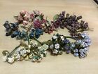 20 Small Bunches  Vintage Paper Flowers Lot Several Colors New Old Stock