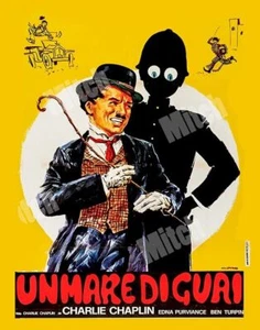 CHARLIE CHAPLIN - ALOT OF TROUBLE 1965 LUCK IS RARE 11 X 14 ITALY POSTER CARD - Picture 1 of 1