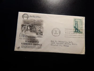 COMMEMORATING THE OPENING OF THE VERRAZANO FIRST DAY OF ISSUE!  ZZ950XXX - Image 1 of 4
