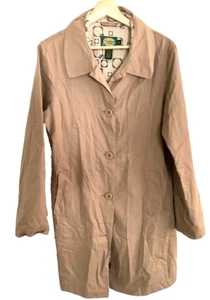 Cabela's Lightweight Lined Khaki color Trench Coat/ Raincoat women's size M - Picture 1 of 3