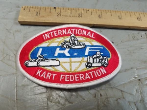 International Kart Federation Embroidered Sew On Patch I.K.F Uniform Jacket Old - Picture 1 of 2
