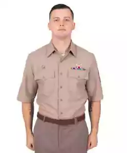 ARMEEDIENST GRÜNE UNIFORM AGSU ANGEWORBEN MÄNNLICH HERREN KURZARMHEMD NEU & GEBRAUCHT - Bild 1 von 1