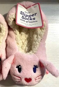 SLIPPERS  WITH GRIPPERS SIZE M/L GIRLS WARM PINK last available - Picture 1 of 4