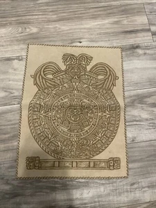 Adler Krieger König Leder Azteken Kalender Wandbild, das ist über 25 Jahre!!! - Bild 1 von 3