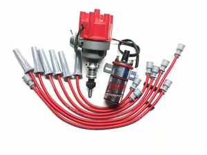 Ford 6 250 2V Pursuit 6cyl Electronic Distributor And Coil Leads FREE SHIPPING - Foto 1 di 5