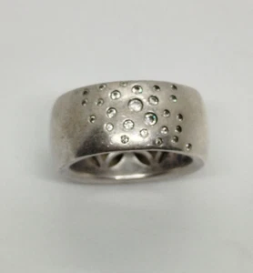 Rare Unique Sterling Silver 925 Esprit Band Ring Size 8.5 9.7g - Picture 1 of 10