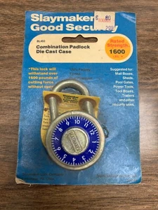 Vintage Slaymaker Good Security Combination Padlock Die Cast Case BL453 - Picture 1 of 7