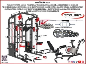 Smith Machine Functional Trainer FPR7MAX + 2 X 72 Kg Weight Stacks + Leg Pres... - Picture 1 of 1