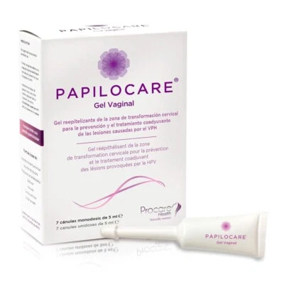 Papilocare Vaginal Gel HPV-Induced Lesions 7 Tubes x 5ml - EXP: 01/2027 - Image 1 of 2
