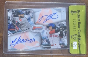 Dustin PEDROIA Yoan MONCADA🔥2016 Bowman's Best Dual Auto 24/25 BGS 9.5 Raw📈 - Picture 1 of 4